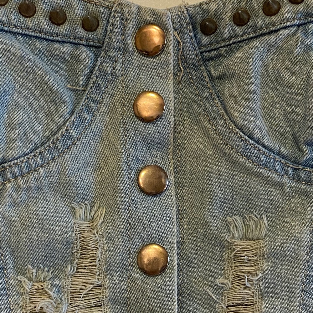 Denim Crop Top - Picture 3 of 5